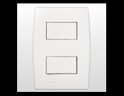 Interruptor Duplo Simples Distanciado Branco